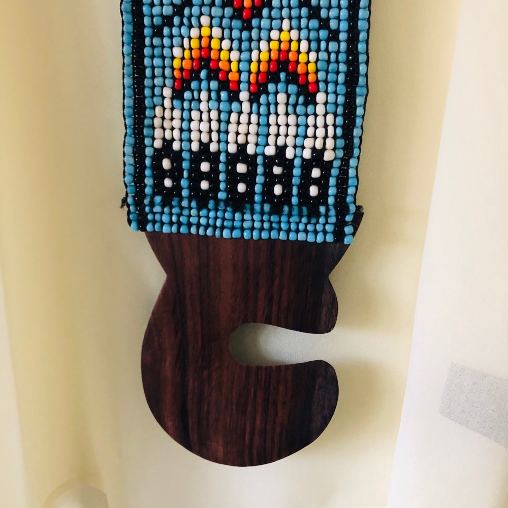 Hand beaded Aztec Belt - Picture 3 of 6